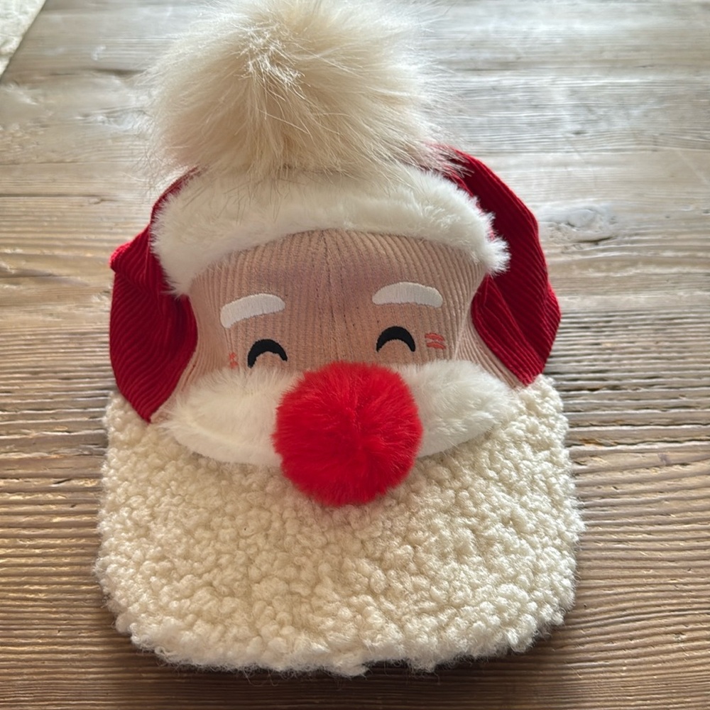 Set of 2 Holiday Time Santa Claus Sherpa Hat Christmas Accessory cap